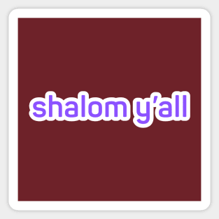shalom y'all Sticker